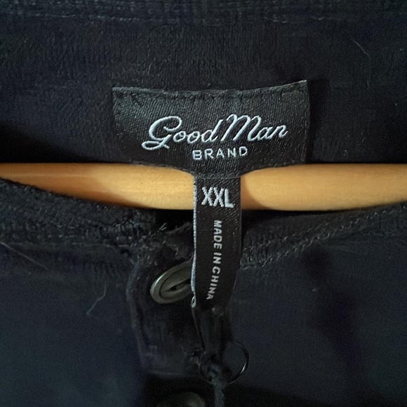 GOODMAN - Brand New! Men XXL Henley - Black Long Sleeved! - Picture 3 of 7